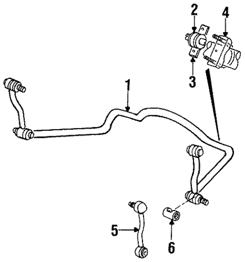Stabilizer Bar & Components for 1995 Mazda B3000 #1