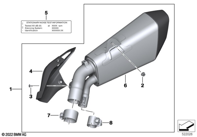 77118393918 - : Hp Sports Muffler for BMW-Motorrad Image