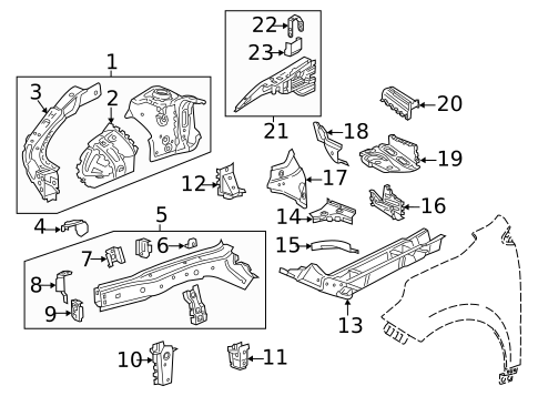 Structural Components & Rails for 2020 Chevrolet Equinox #0