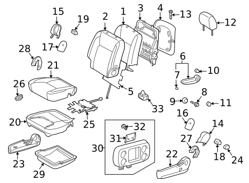 Front Seat Components for 2004 Toyota Sienna #3