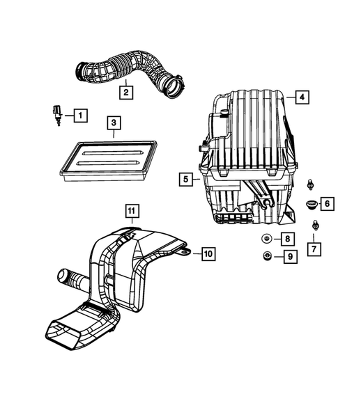 Air Cleaner for 2010 Chrysler Sebring #1