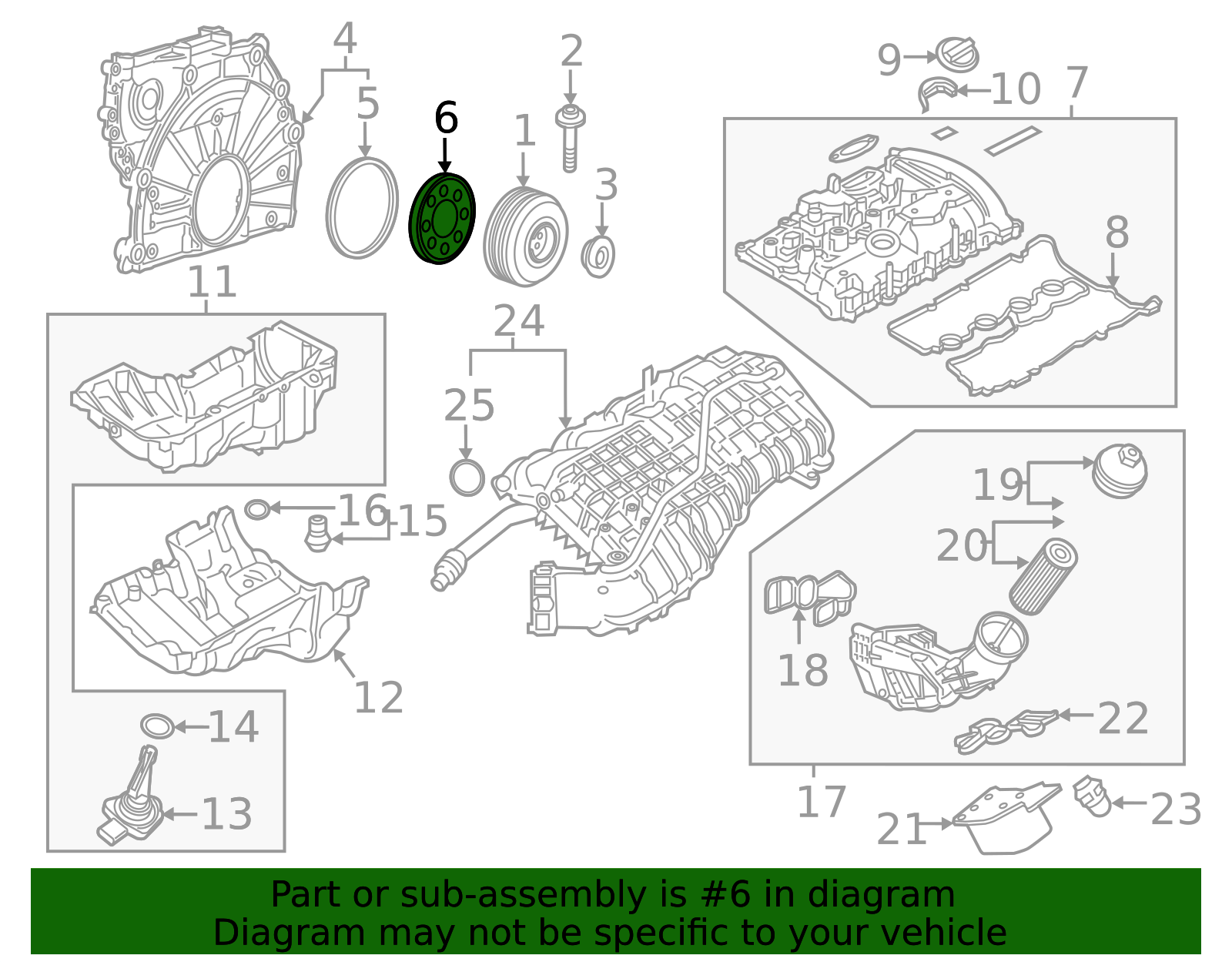 11317603944 - 2012-2018 BMW Crankshaft Gear (11-31-7-603-944