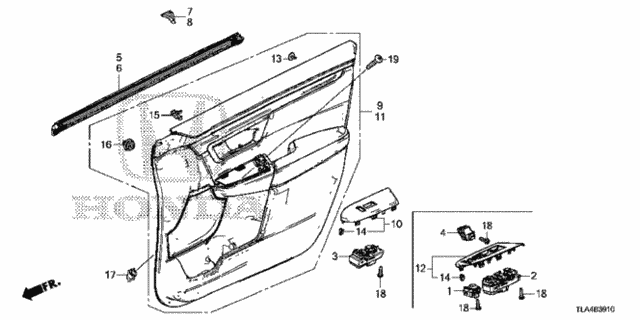 Front Door Lining for 2019 Honda CR-V #0