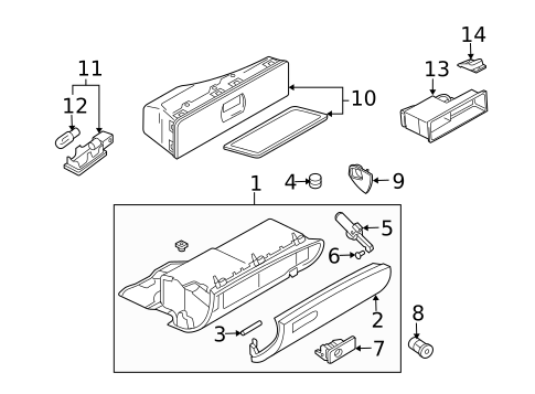 Glove Box for 2007 Audi A4 Quattro #1