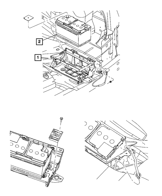 BB94R700MA - Electrical: Battery for Chrysler: 300 | Dodge: Challenger, Charger, Magnum | Jeep: Commander, Grand Cherokee Image