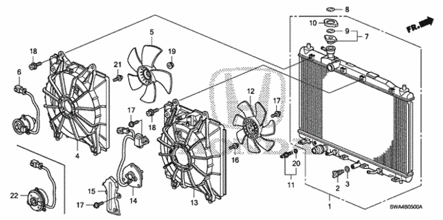 Radiator for 2007 Honda CR-V #0