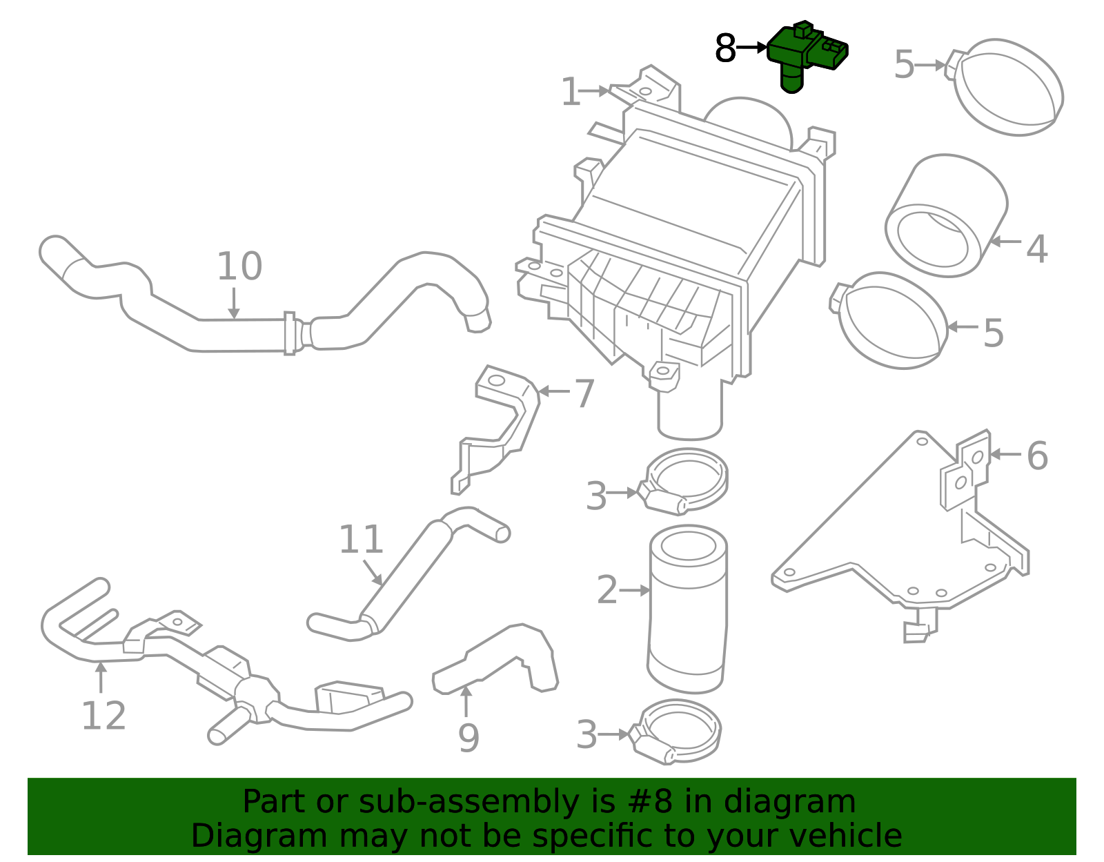 2017-2025 Nissan Boost Sensor 22365-1TT0B | Parts for Nissans