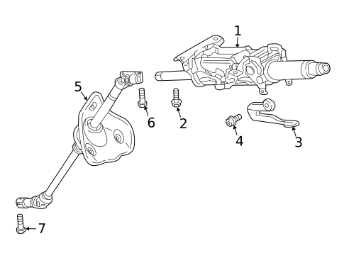 Steering Column Assembly for 2017 Audi Q7 #0