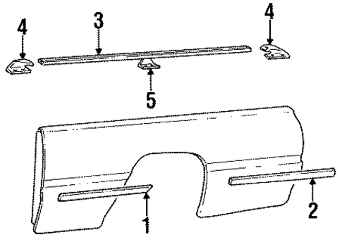 Exterior Trim - Pick UP Box for 1990 Dodge Ram 50 #0
