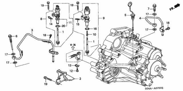 AT ATF Pipe - Speedometer Gear for 2000 Honda Civic #0
