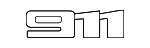 992853675M041 - Accessories: Bumper Cover Emblem for Porsche Image