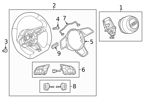 Steering Wheel & Trim for 2017 Audi A3 Quattro #2