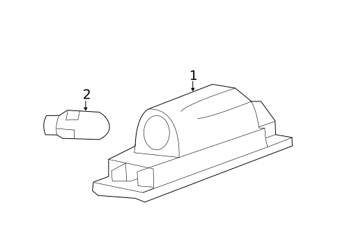 License Lamps for 2014 Cadillac ELR #0