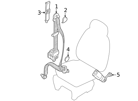 Front Seat Belts for 2003 Kia Sedona #0