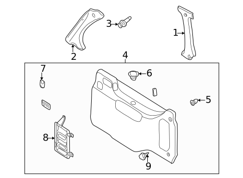 Interior Trim - Side Panel for 2000 Nissan Quest #0