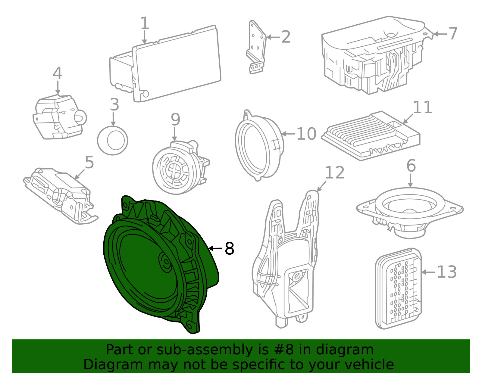 2024-2026 Toyota Tacoma Front Dr Speaker 86150-AK060 | Toyota
