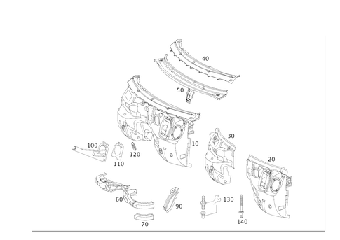 Fire Wall and Connection Parts for 2011 Mercedes-Benz CLS63 AMG #0