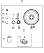 68010041AD - 68RFE; 6 Speed; Automatic Transmission: Transmission Seal Package for Mopar Image