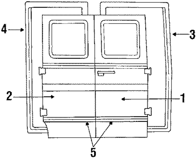 E7UZ1524622C - Body: Door Shell for Ford: E-150 Econoline, E-150 Econoline Club Wagon, E-250 Econoline, E-250 Econoline Club Wagon, E-350 Econoline, E-350 Econoline Club Wagon Image