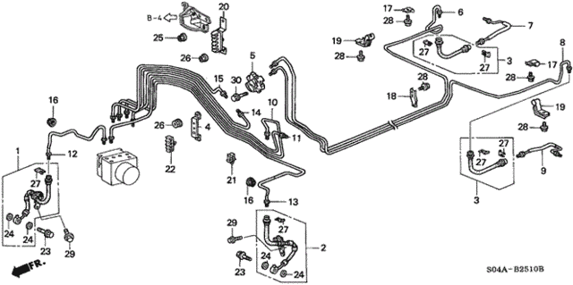 Brake Lines (ABS) for 2000 Honda Civic #0