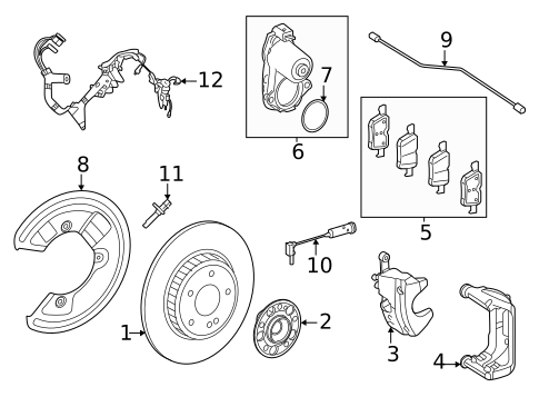 Rear Brakes for 2023 Mercedes-Benz EQS 450 SUV #1