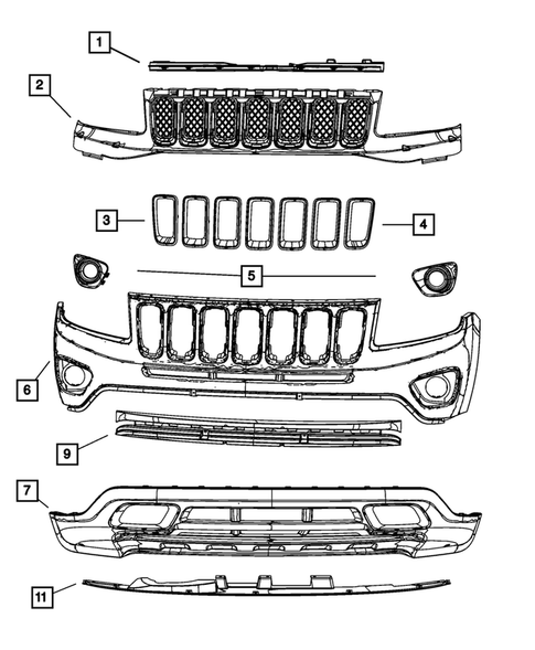 Front Bumper and Fascia for 2012 Jeep Patriot #1