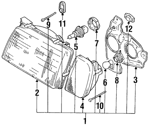 Bulbs - Chassis for 1992 Suzuki Sidekick #0