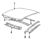 22541517 - Body: Roof Panel for Buick: Skylark | Oldsmobile: Achieva | Pontiac: Grand Am Image