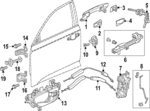 72181T20A11YK - Body: Handle, Outside for Honda: Accord, CR-V Image