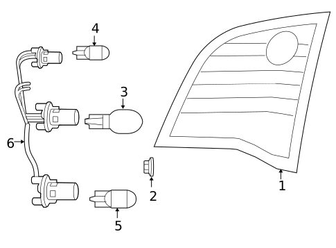 Bulbs - Chassis for 2009 Volkswagen Routan #4
