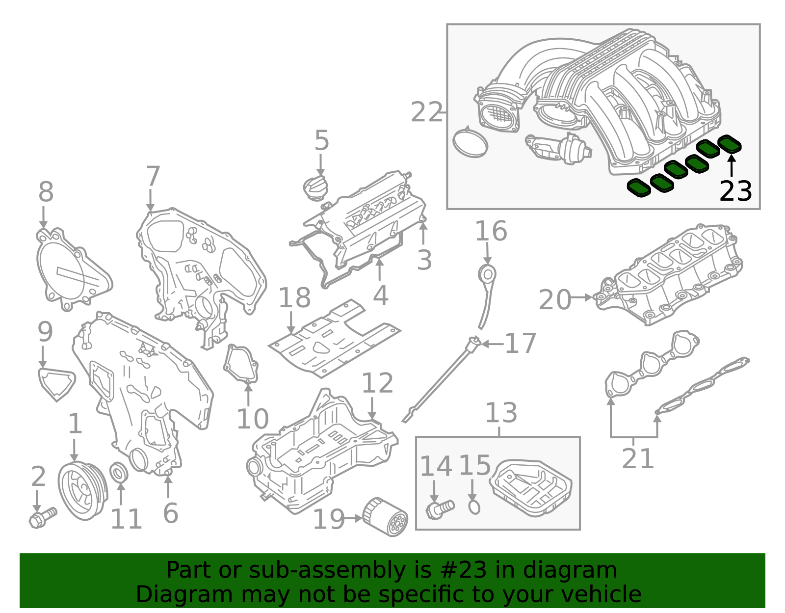 2005-2021 Nissan Plenum Gasket 14032-EA200 | Nissan Parts Central