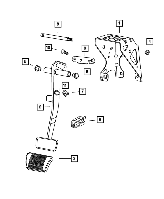 5085245AB - Service Brakes: Brake Pedal for Mopar Image