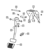 5273026AA - Service Brakes: Brake Pedal Bracket for Mopar Image