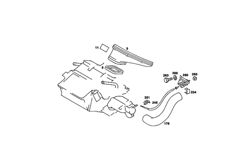 Air Ducting for 1989 Mercedes-Benz 560SL #0