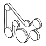 MN183597 - Cooling System: Serpentine Belt for Mitsubishi: Montero Image