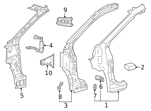 Hinge Pillar for 2018 Lexus RX450hL #0