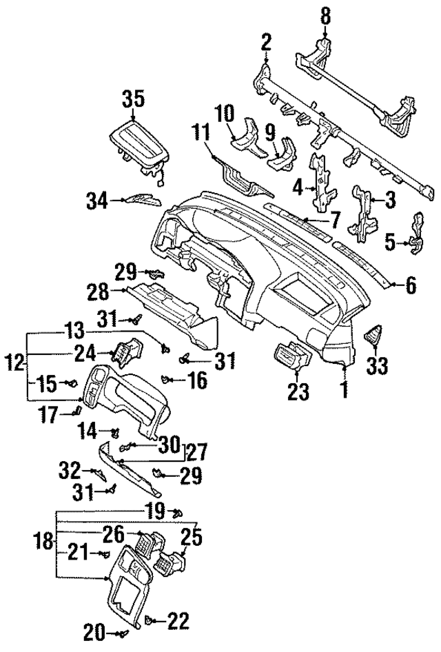 681292F900 - Body: Reinforce Bar Side Bracket for Infiniti Image