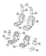 5SK72LU5AA - Interior Trim: Headrest Sleeve, Locking for Mopar Image image