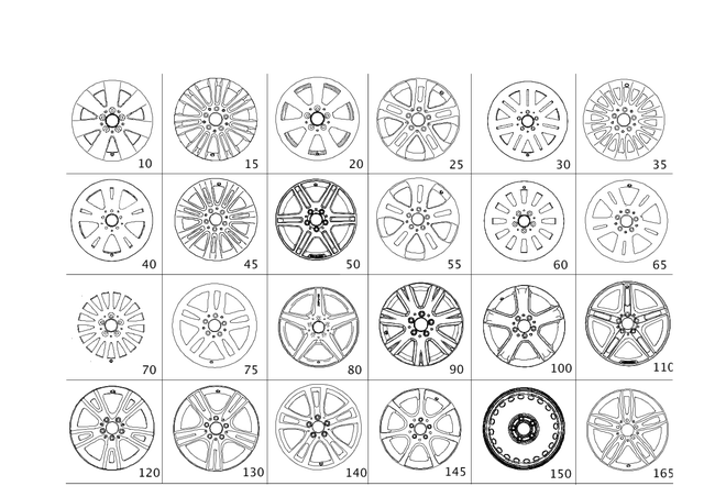 2044017502 - Wheels and Accessories: Disk Wheel for Mercedes-Benz: C250, C300, C350, C63 AMG Image