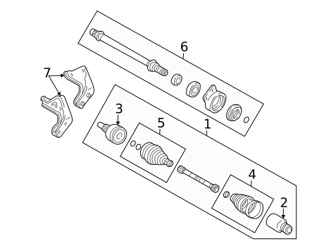 Drive Axles for 2001 Ford Escape #0