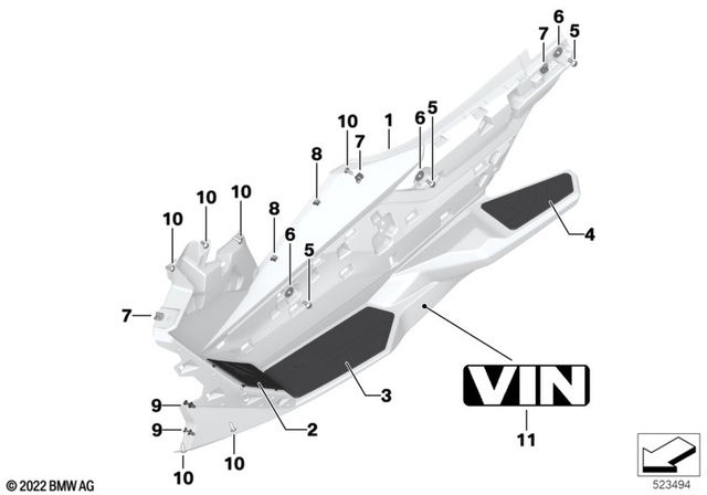 46638558574 - : Running Board, Right for BMW-Motorrad Image