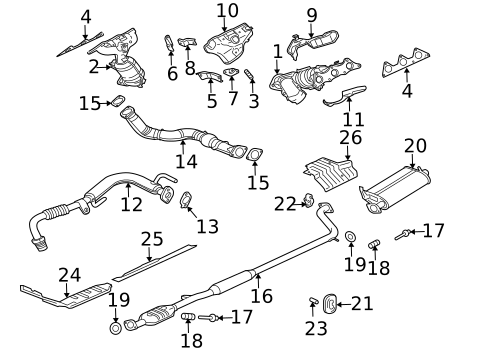 Exhaust Components for 2011 Mitsubishi Endeavor #0