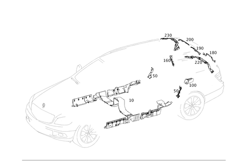 Cable Covers and Cable Ducts for 2014 Mercedes-Benz C350 #0