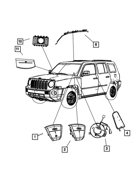 Air Bag System for 2007 Jeep Patriot #0