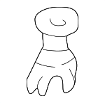 9421710 - Body: Lock Knob Guide for Volvo: C70, S70, V70 Image