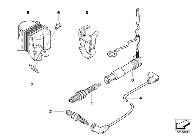 12127686304 - : Ignition Tubing, Double-Ignition Right for BMW-Motorrad Image