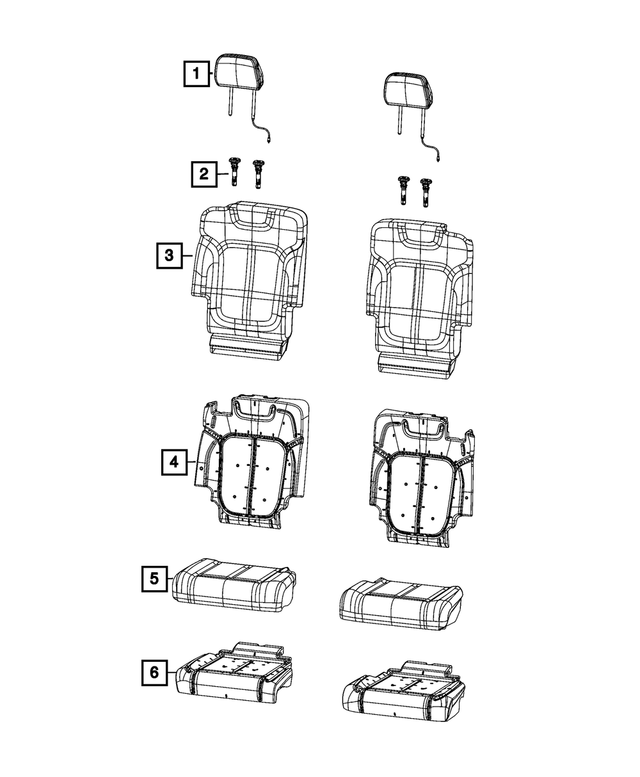 7HZ29VA6AC - : Rear Seat Cushion Cover, Left for Mopar Image
