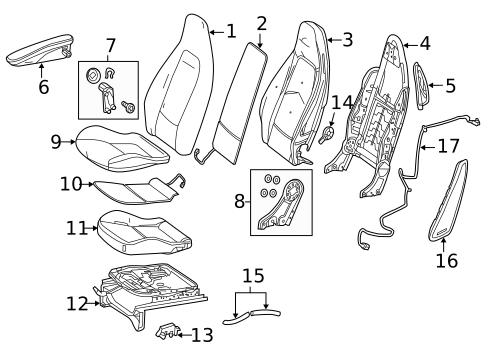 Driver Seat Components for 2012 Smart Fortwo #0