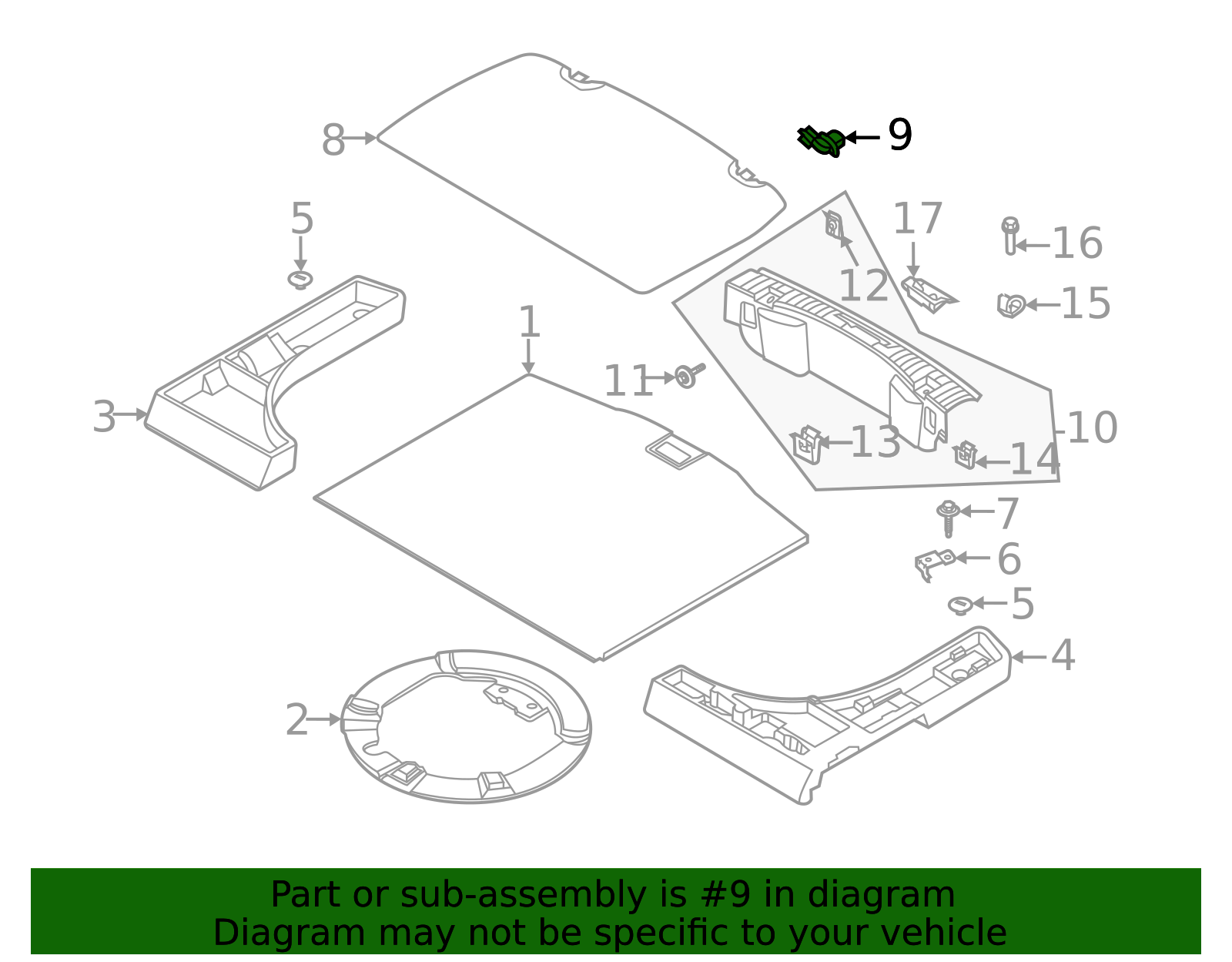 LJ6Z-00817-AA - Package Tray Trim Clip 2020-2025 Ford Escape | Ford ...