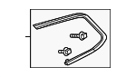 73510TL4G01 - Body: Quarter Glass Molding for Acura Image